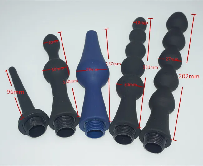 Douche multi function Enema kit Anus Vagina anal Cleaning silicone 3pcs shower head hose nozzle knob syringe butt plug sex toys | Красота и