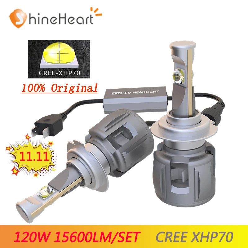 2 комплекта CR-EE P70 XHP70 120 w 15600lm 12 V H4 H7 9005 9006 D1S D2S D3S H8 H9 H11 адаптер светодиодная фара лампа с бесплатной доставкой