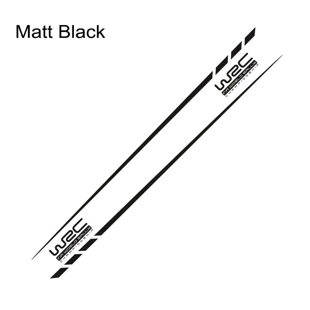 Matt Black 2pcs Car Side Skirts Stickers Stylish Graphics Auto DIY Styling Vinyl Decals Car Tuning Accessories For Ford Focus 2 3 MK2 MK3 - Название цвета: Matt Black