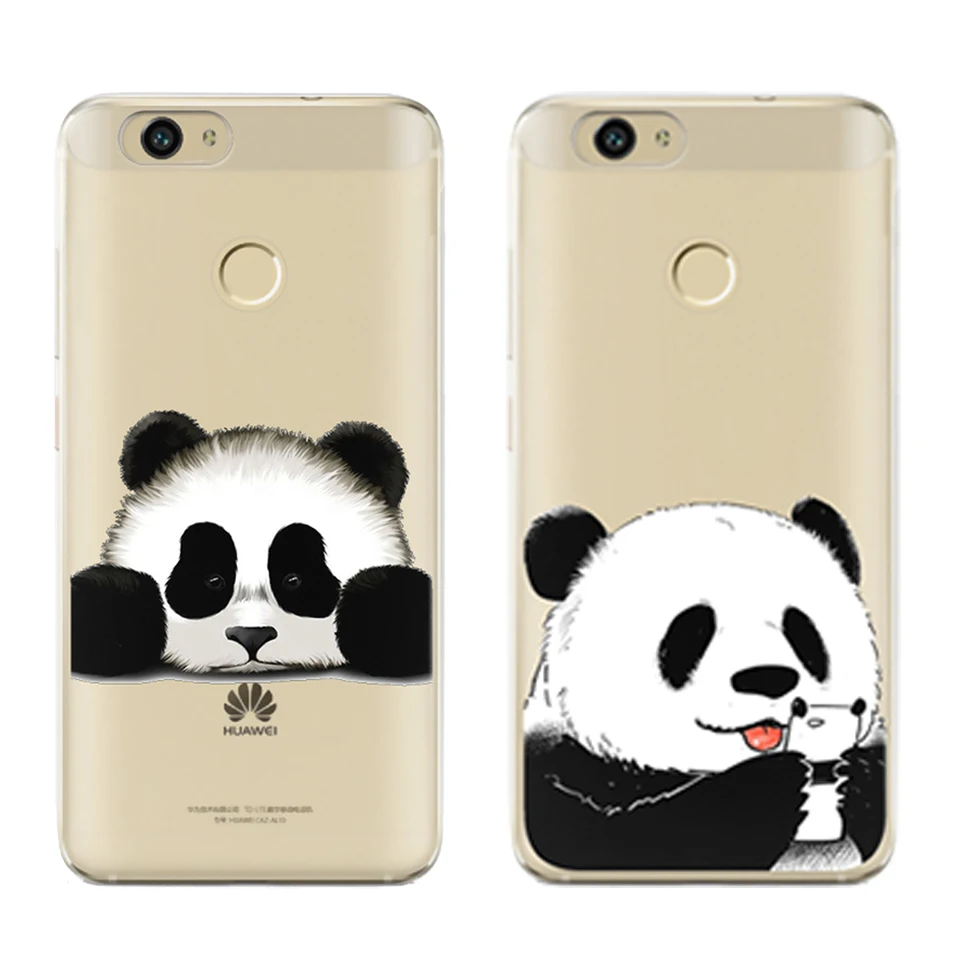 Модный чехол для телефона с пандой Huawei Y5 2017 Y6 II Pro Y7 Nova 2 P10 Plus P8 P9 Lite Honor 9 6A Mate 10 p10 |