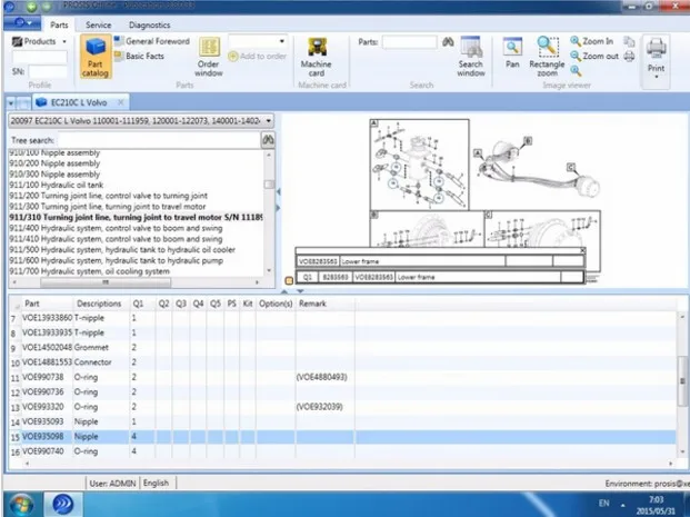 Строительное оборудование PROSIS 2016 (Запчасти + ремонт) для volvo |