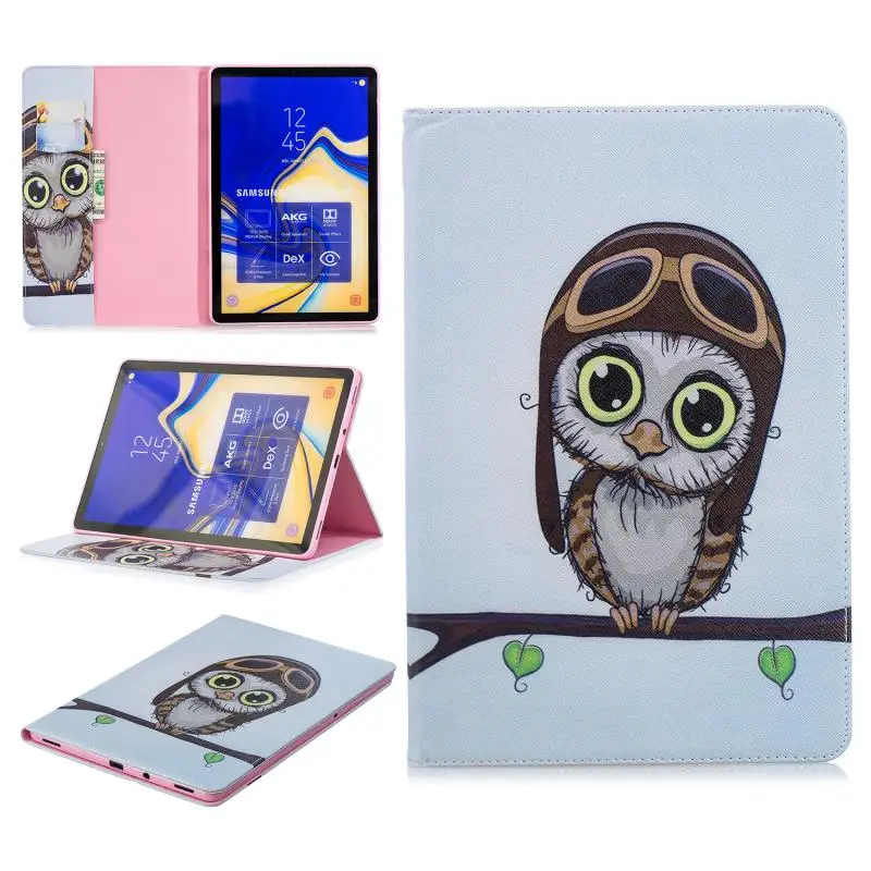 Из искусственной кожи чехол для планшета чехол для Samsung Galaxy Tab S4 10,5 дюймов T830 T835 крышка Подставка держатель милый кошелек Coque Fundas Etui