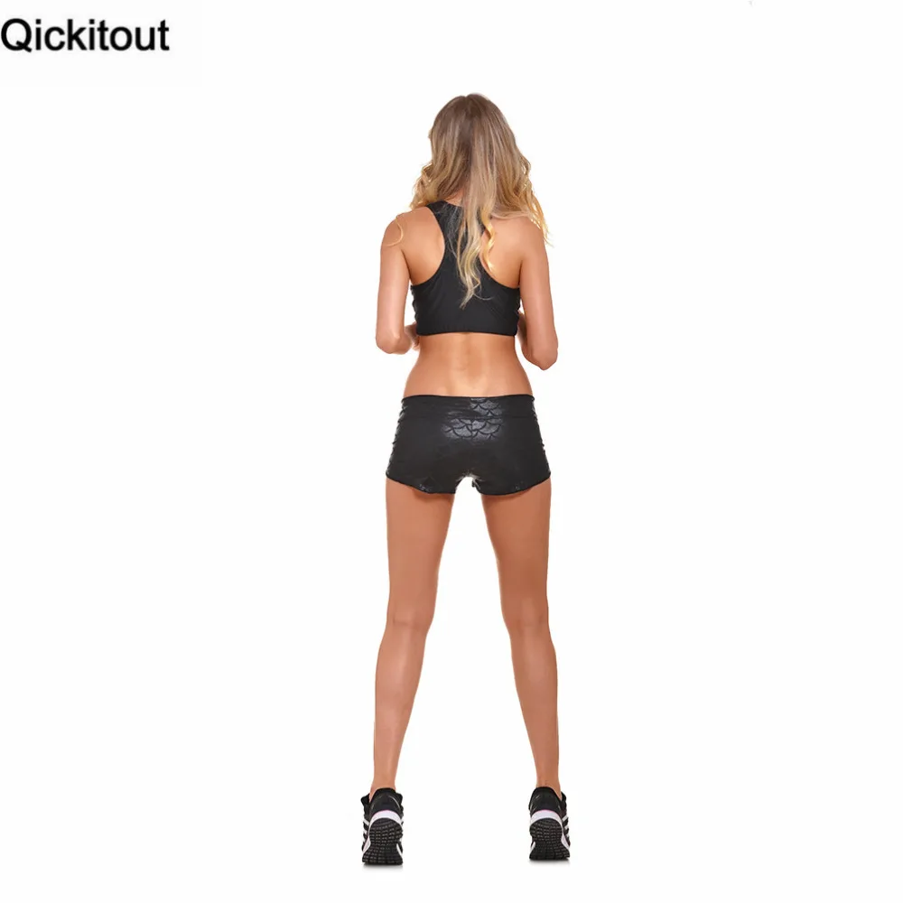 Шорты Qickitout 2016 оптовая продажа Новые женские модные эластичные шорты черные