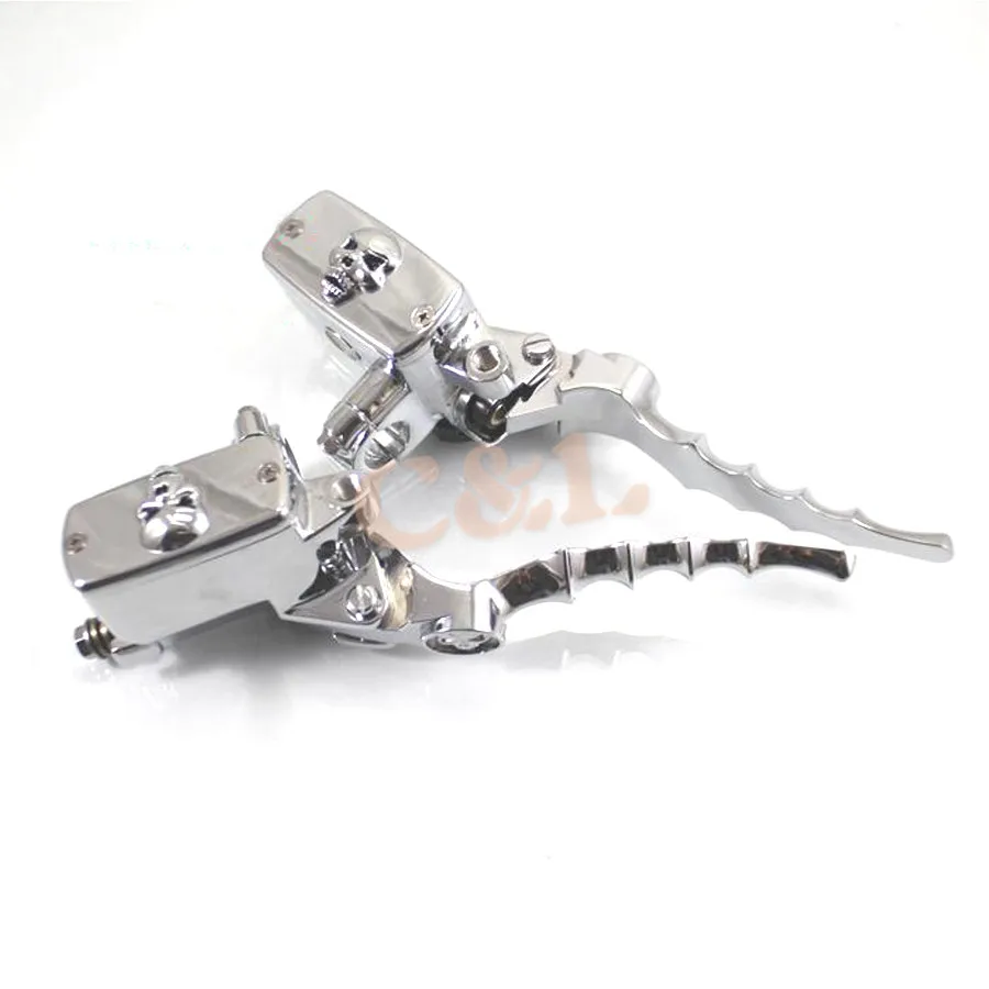 Гидравлический тормозной главный цилиндр и рычаг сцепления для мотоцикла хром 7/8