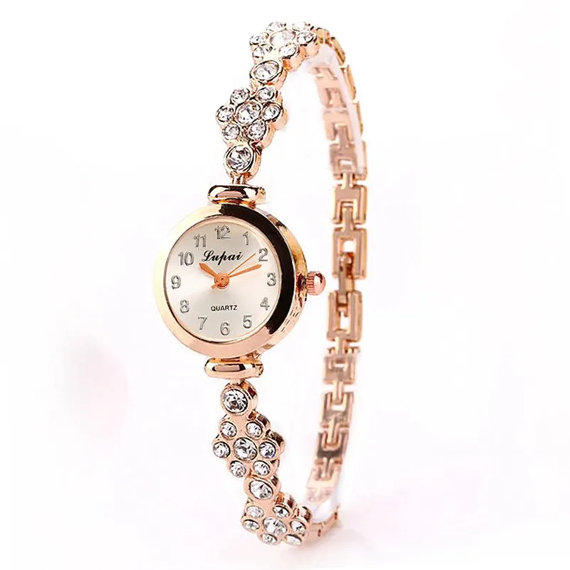 

Women Watches Fashion Ladies Crystal Belt Quartz Wrist Watch Vente chaude De Mode De Luxe Femmes Montres Femmes Bracelet /C