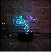 Креативная Голова Золотого Льва смешанный цвет ночник 3D светодиодный USB лампа цветная настольная Декоративная подарок для мальчика мультфильм детские игрушки сенсорная игрушка