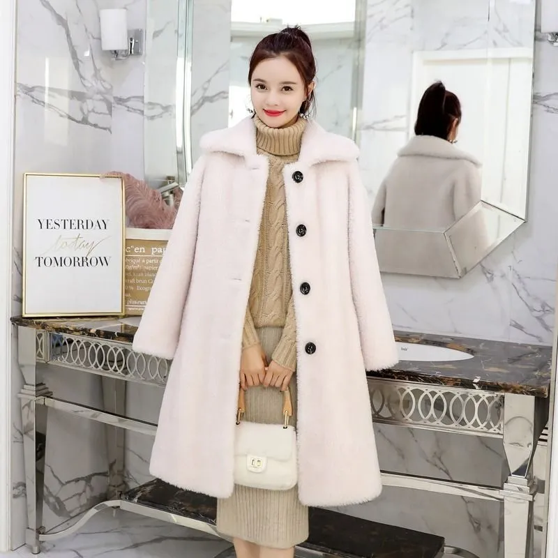 

Lamb Wool Teddy Bear Faux Mink Fur Coats Jackets For Female Winter Womens Autumn Coat Parka Women Fourrure Femme Fashion Furs