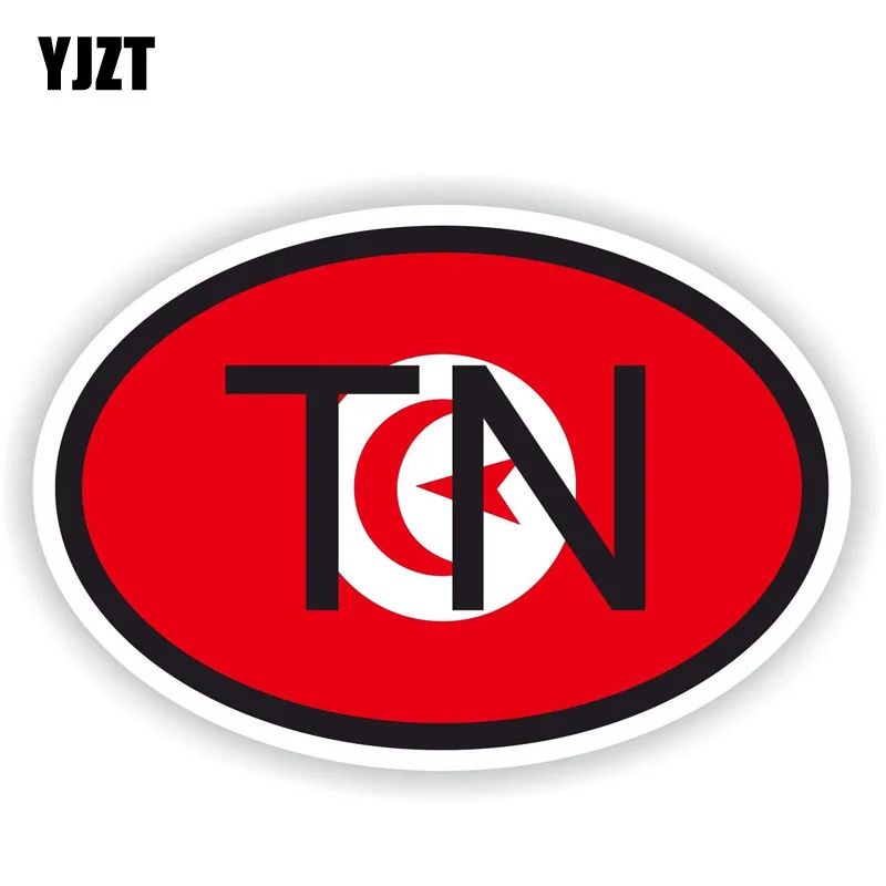 YJZT, 10,5 см * 7 см, мотоцикл, Тунис, TN, страна, код аксессуары наклейка на автомобиль PVC 6-0414