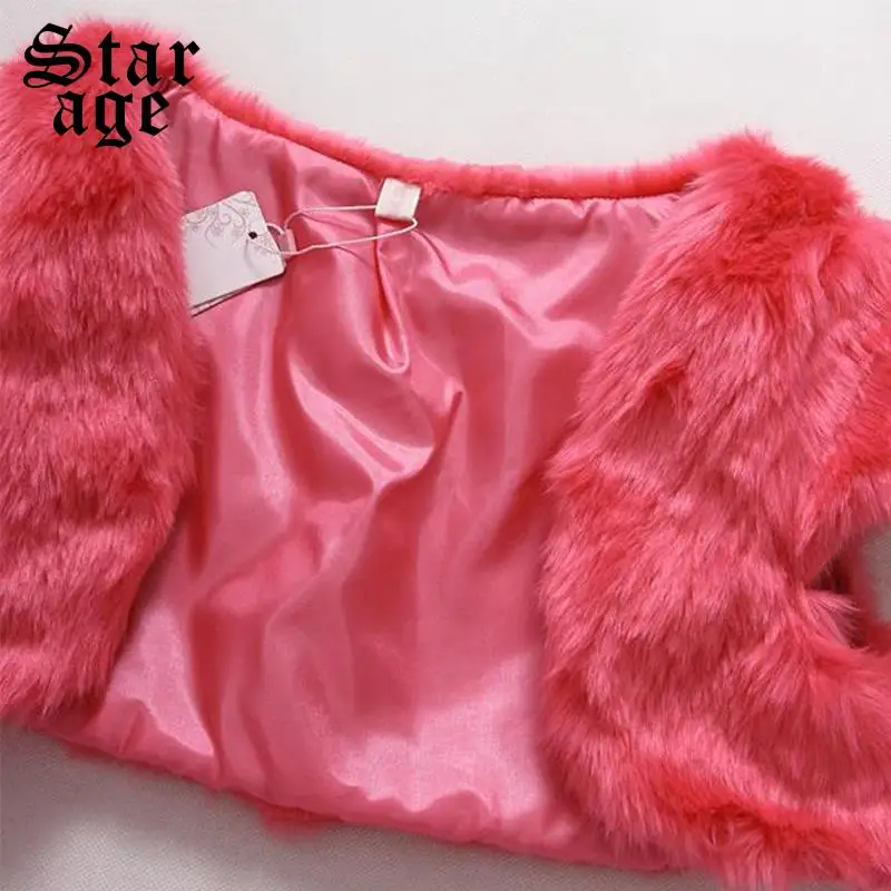 Женская Короткая Меховая шаль вечерняя безрукавка Красного/белого цвета новая