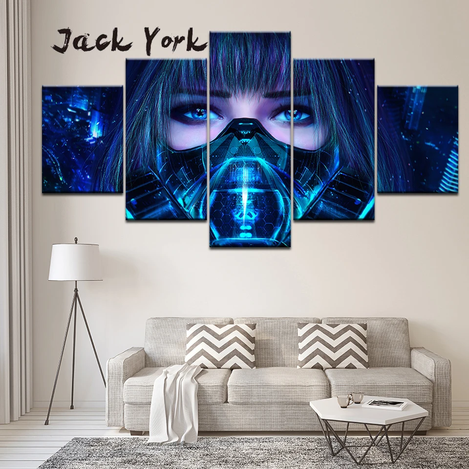 Маска для рисования на холсте Голубые глаза 5 шт. | Дом и сад