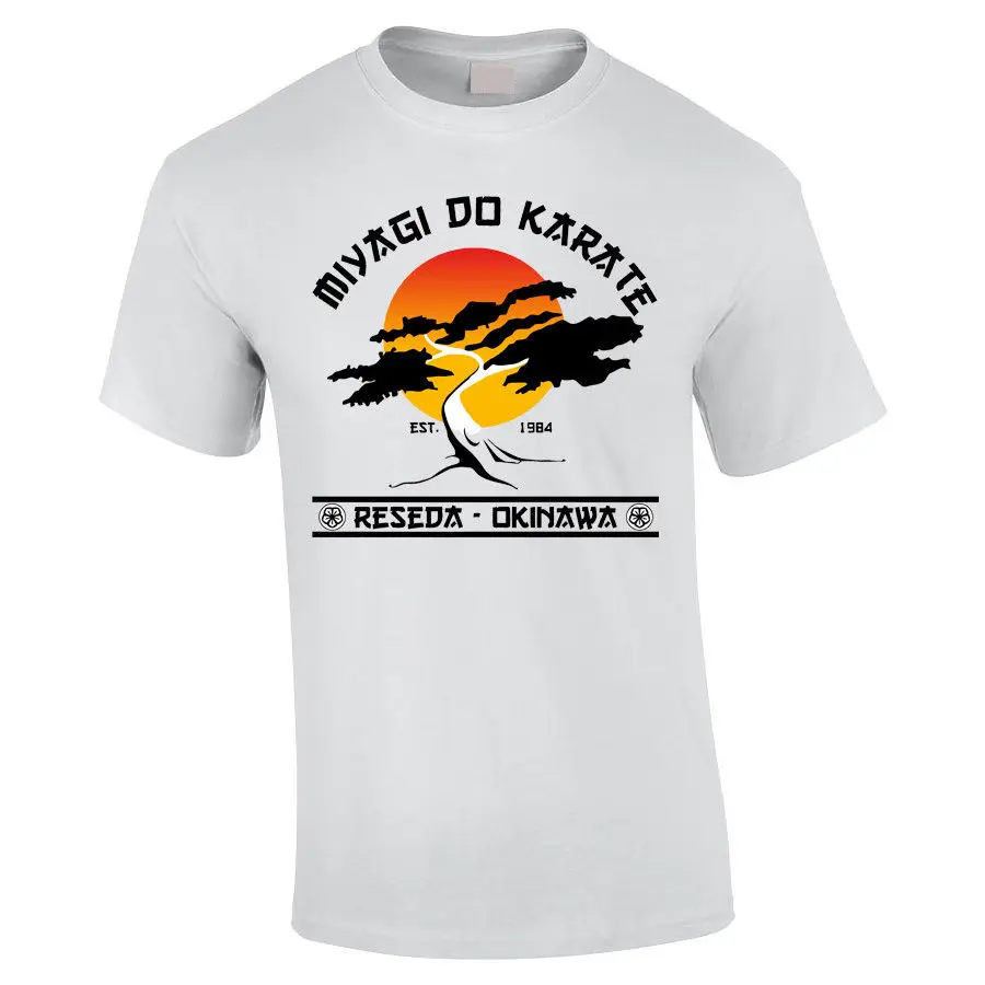 

New Fashion Men Tee Miyagi Do Karate - The Karate Kid - Cobra Kai Retro Graphic T-Shirt Casual cotton t shirt