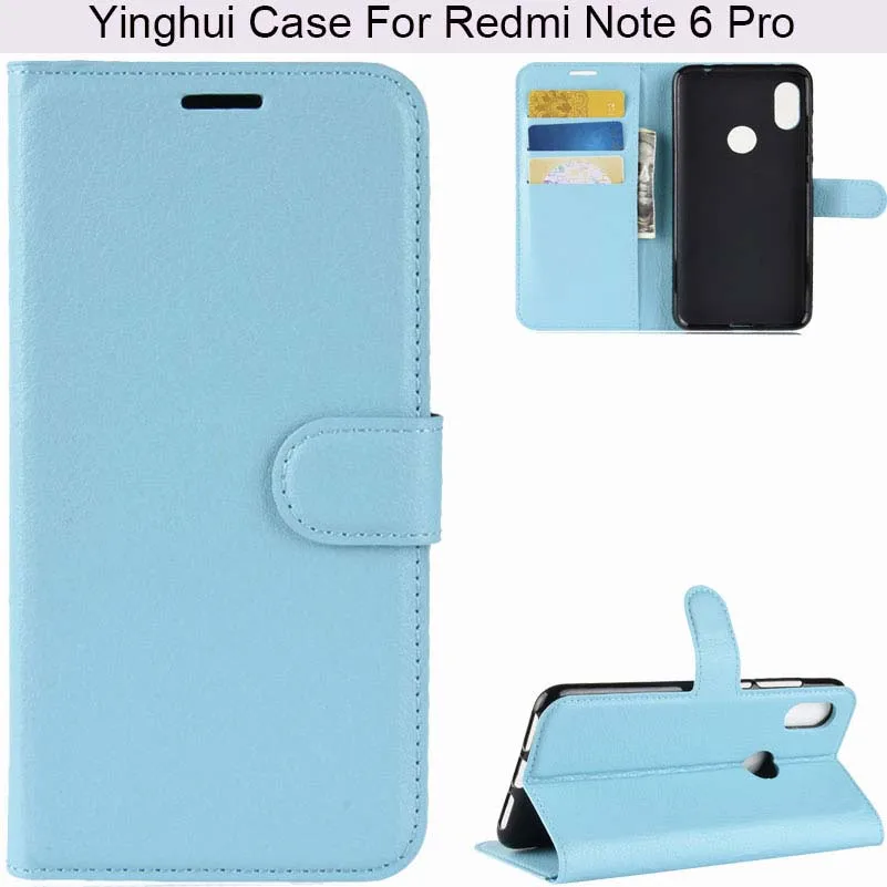 YINGHUI личи кожи ультра тонкий легкий вес кожа чехол для телефона Xiaomi Redmi Note 6