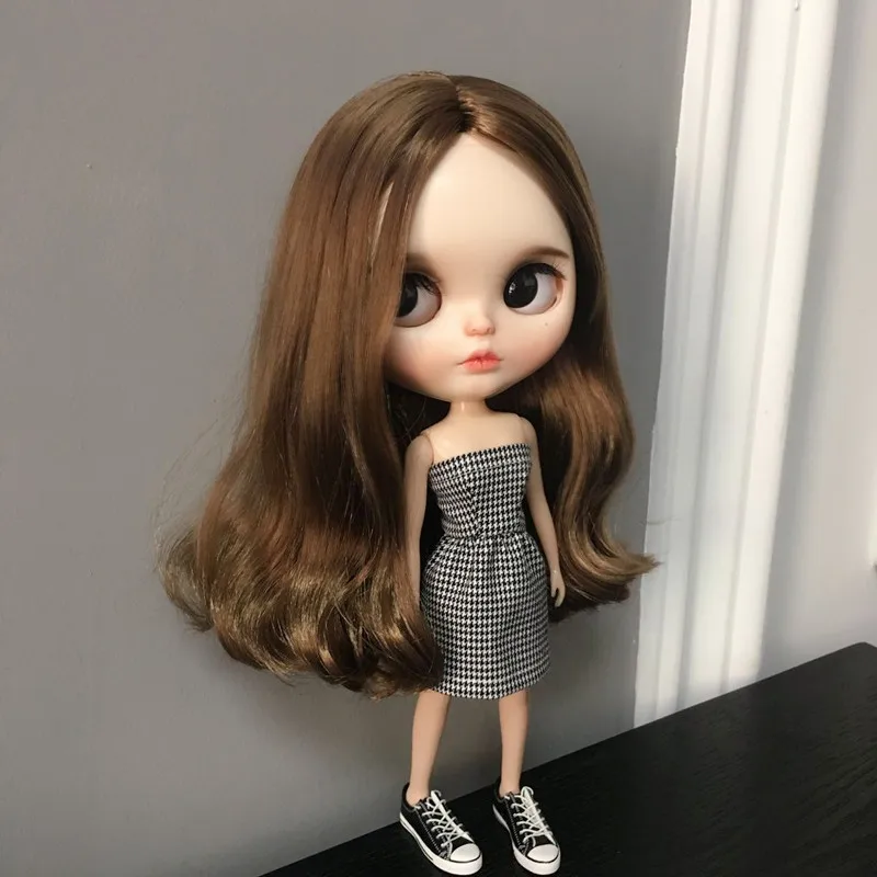 1/6 blyth кукольные одежда с рисунком Ласточкина клетка трубки платье топом