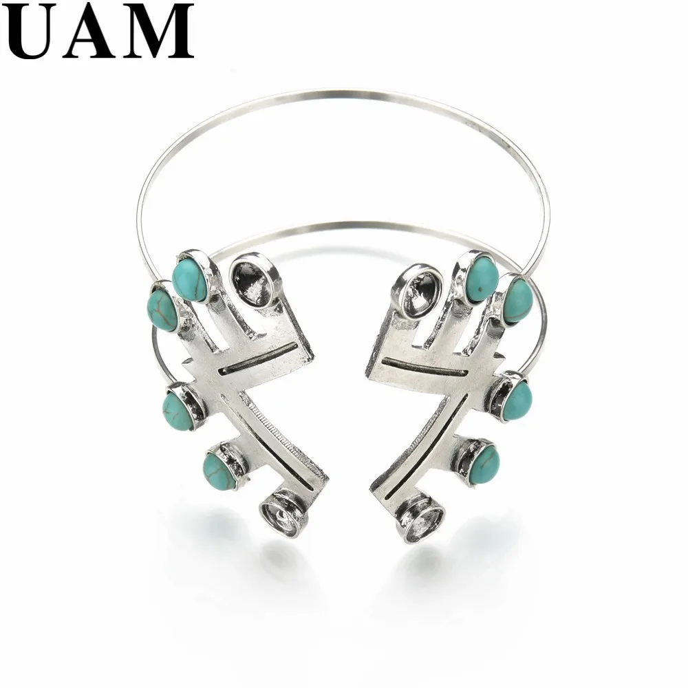 UAM Регулируемый широкий серебряный цвет Ювелирная геометрическая форма цинковый