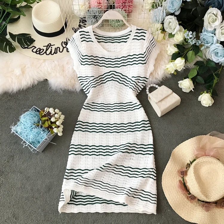 2019 новые модные женские туфли летнее платье сладкий свежий вязать волнистые