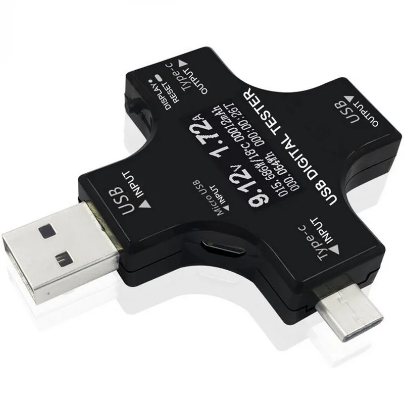 2 в 1 Мультифункциональный Тип-c USB тестер безопасности мощность PD тестер Вольтметр Амперметр Ёмкость Мощность сопротивление Температура детектор