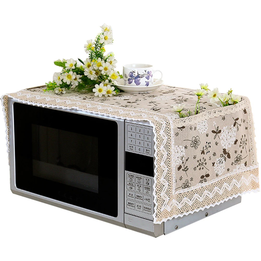 Cotton Practical Protective Cover Oven Microwave Print Home Decor With Storage Bag Dust Simple | Дом и сад
