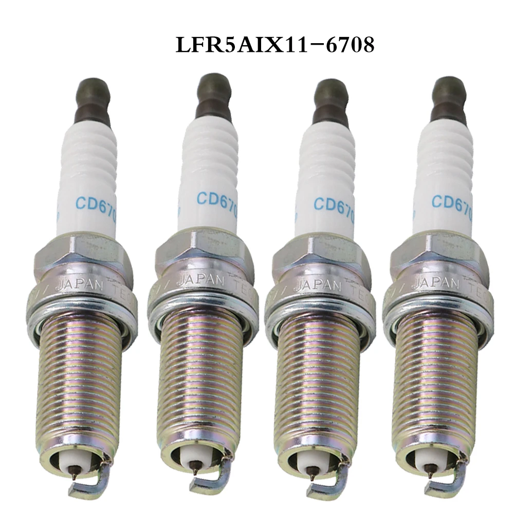 4X LFR5AIX11 Иридиевые свечи зажигания автомобильные светящиеся LFR5AIX 11 6708 для HYUNDAI