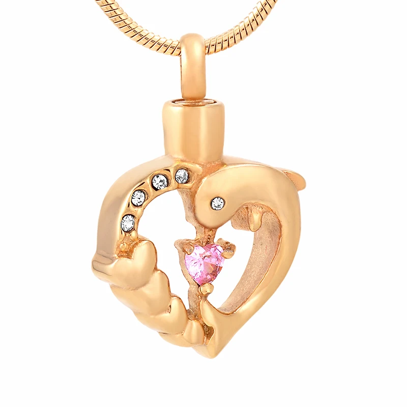 IJD9625 Hold Crystal Dolphin In My Heart кулон кремационной урны памятный для праха ювелирные
