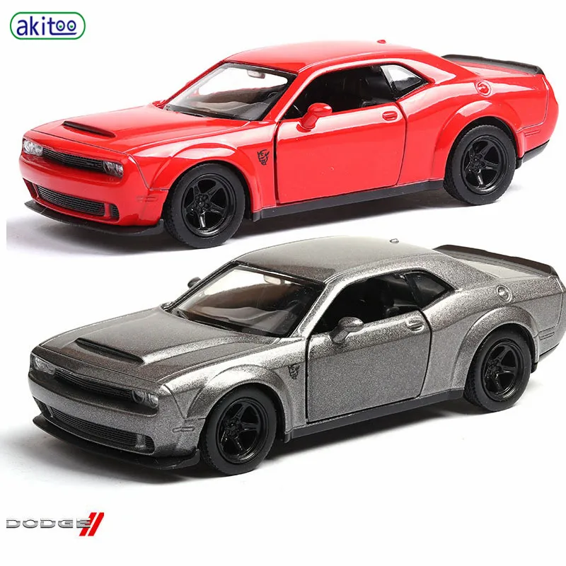 Akitoo Dodge Challenger имитационная модель автомобиля 1:36 игрушка оттягивание открытые