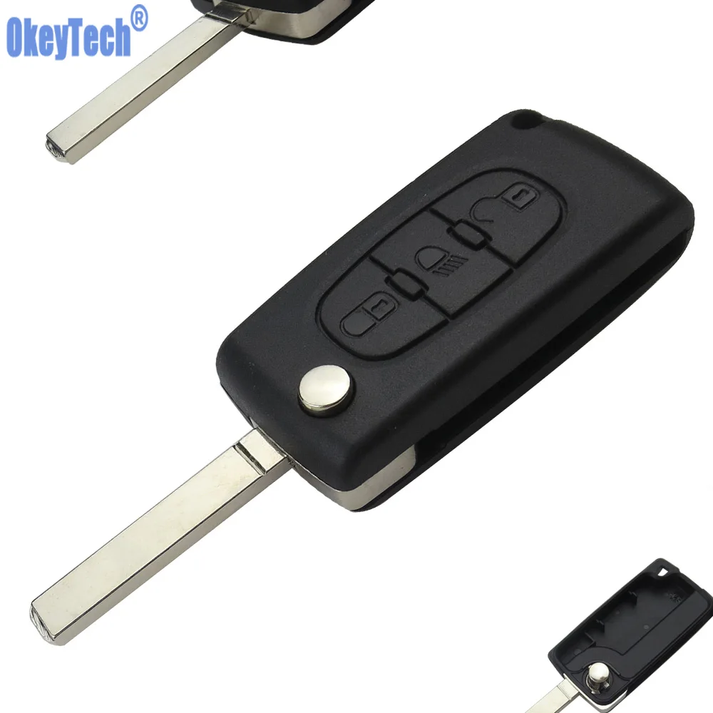 Чехол для автомобильного ключа раскладушки OkeyTech Citroen 307 C4 C3 C5 Xsara Picasso Berlingo C8|case