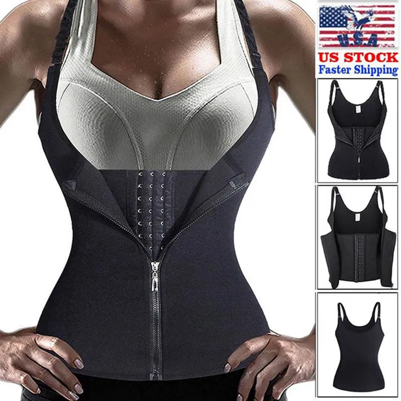 Горячая неопрена Body Shaper для похудения талии тренер стягивающая безрукавка Для