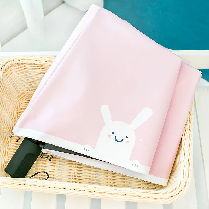 Три складные милые студенческие зонты Детские Зонты от солнца и дождя женские