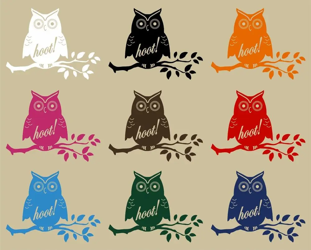 Милая сова на дереве конечности ночная птица искусственная милая картина