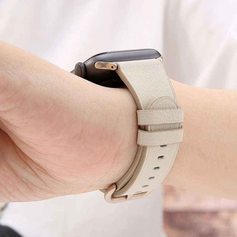 Кожаный ремешок для Apple watch band 4 3 44 мм 40 iwatch 42 38 correa браслет серии 2 1 Аксессуары |
