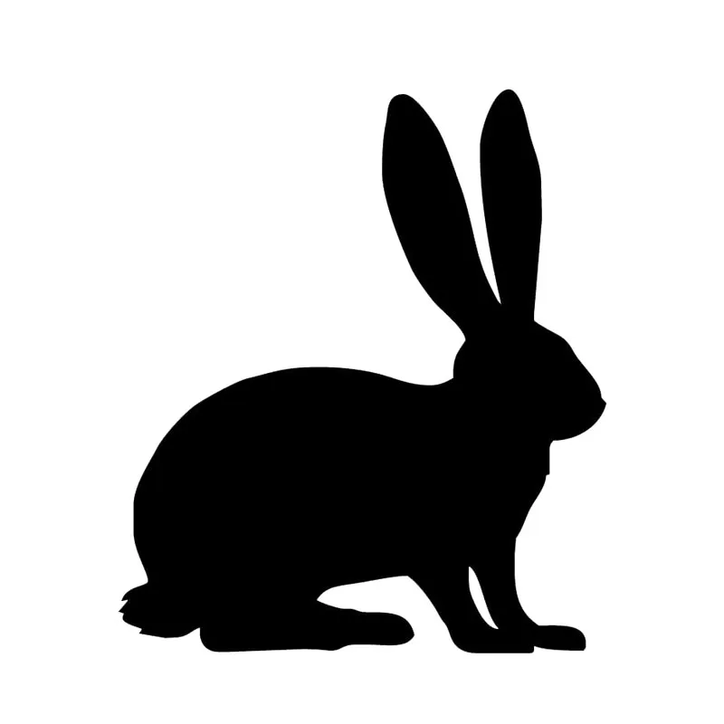 

8.9*10.3CM Rabbit Silhouette Vinyl Car Decal Cute Animal Sticker Personality Car Stickers Black/Silver C9-1574