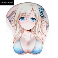 anime 3d mouse pad wrist rest soft silicon gel breast sexy chest resist muismat tapis de souris sex decor