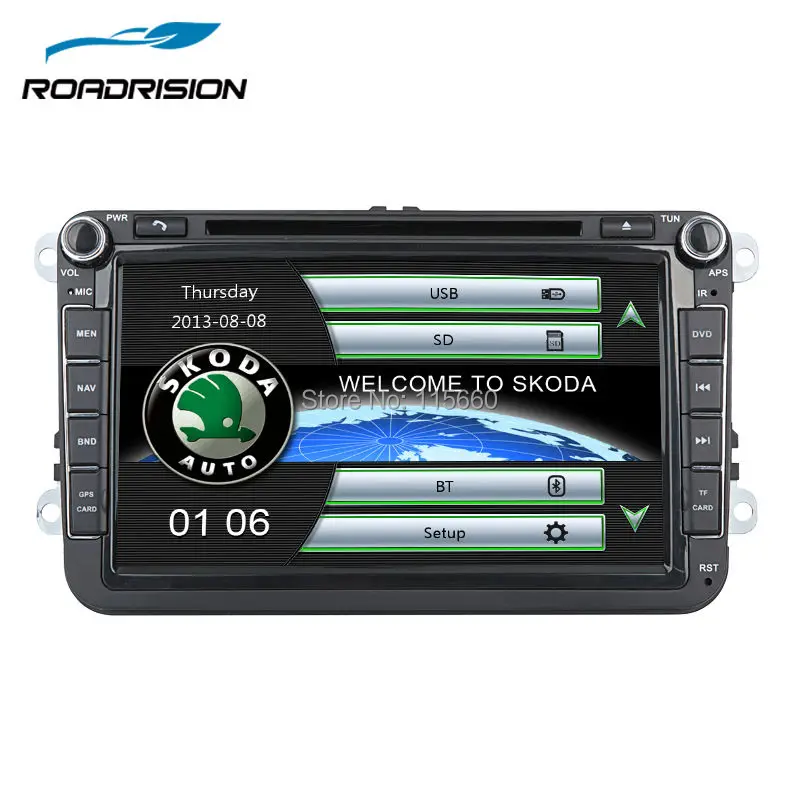 Автомобильный DVD RoadRision 2 DIN для VW JETTA GOLF MK5 MK6 GTI PASSAT B6 POLO SKODA Fabia gps навигация Радио USB/SD PC карта
