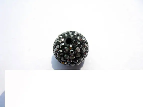 

wholesale grey beads 100pcs 4-16mm Micro Pave Clay Crystal rhinestone Round Ball clear white grey black mixed Charm beads