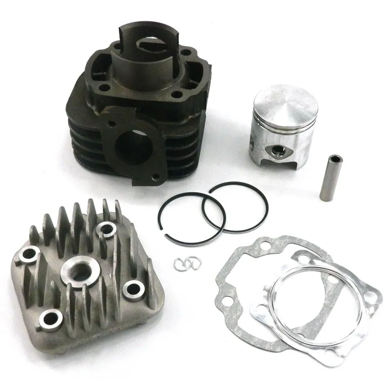 70cc 2 Stroke 47 мм Большой Диаметр цилиндра и головы с 10 поршень наручные pin для jog 50cc