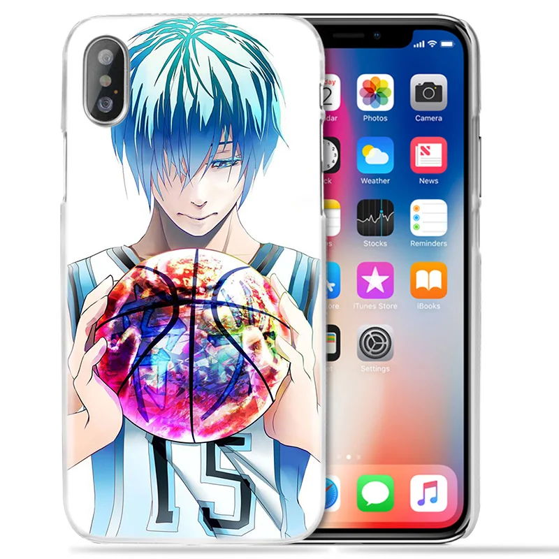 Kuroko чехол без корзины для iPhone XS Max XR X 10 7S 8 6 6S Plus 5S SE 5 4S 4 5C прозрачный жесткий PC аниме Kawaii чехол для телефона
