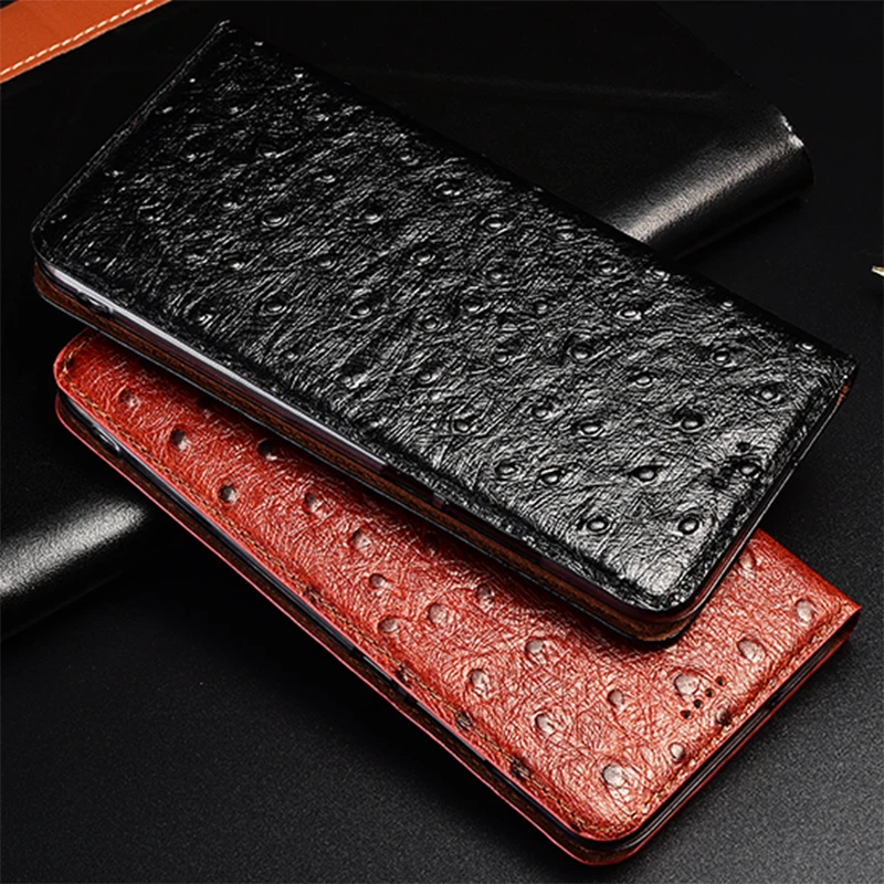 Чехол с текстурой страуса для Xiaomi Redmi Note 3 4 4X 5 5A 6 7 8 Pro 8T чехол книжка подставкой и
