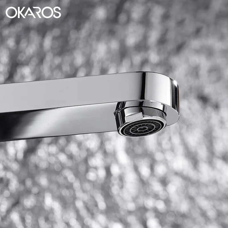 Современный Смеситель для раковины OKAROS усиленный хромированная отделка твердая