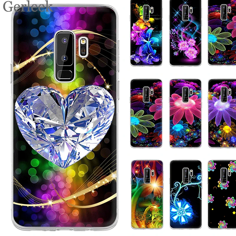 Чехол с неоновым цветком для Samsung S3 S4 S5 S6 S7 Edge S8 S9 S10 Plus S10e Note 8 9 Жесткий | Мобильные