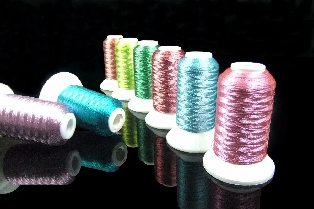 Металлическая Вышивальная нить Simthread высокого качества ярких цветов для