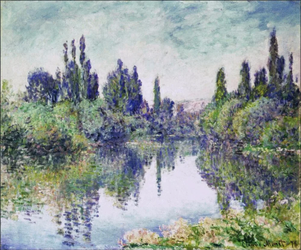 

High quality Oil painting Canvas Reproductions Morning on the Seine, near Vetheuil (1878) By Claude Monet Painting hand painted