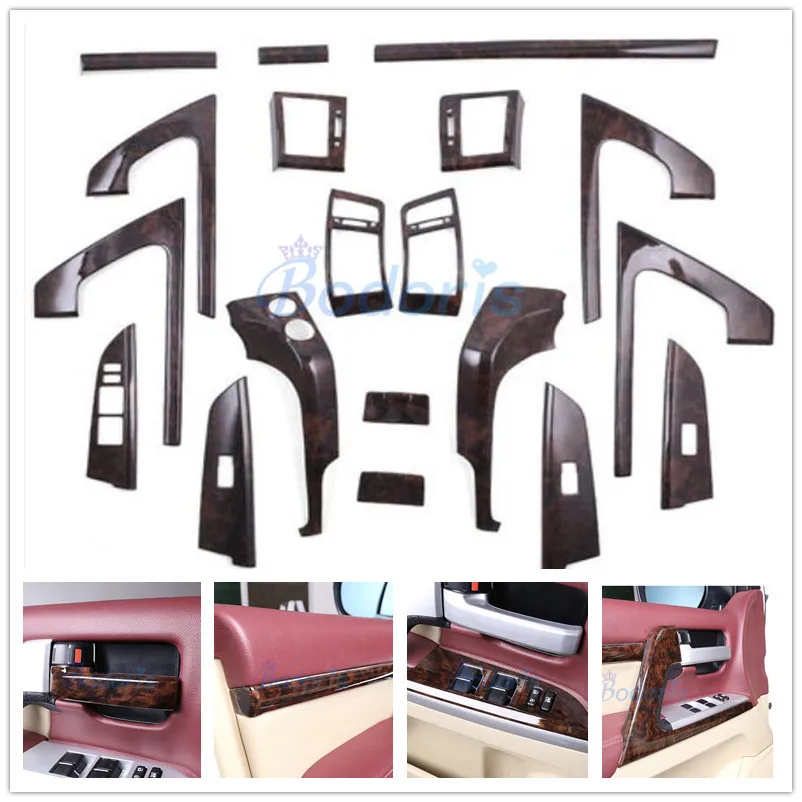 3 цвета для Toyota LC Land Cruiser 200 2008 2015 интерьерная деревянная Серебристая отделочная