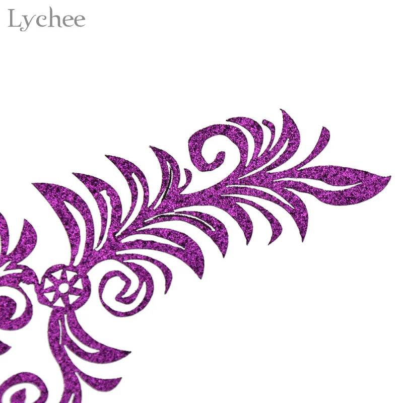 Lychee Life блестящий цветок Vine утюжок для передачи тепла на нашивках воротника