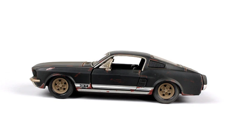 1/24 1967 Ford Mustang GT черная литая модель автомобиля Игрушечная машина игрушки для