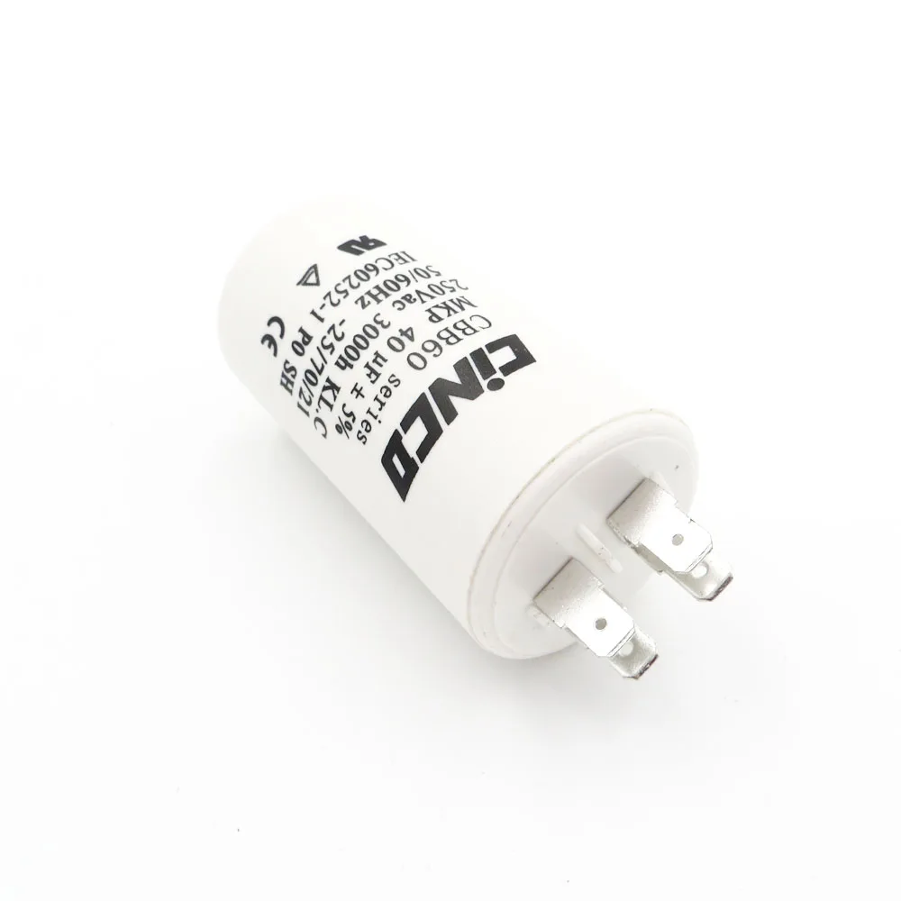Двигатель ходовые конденсаторы двойной Faston 40MFD 250VAC CBB60 Ac 250V 220V Водяной насос