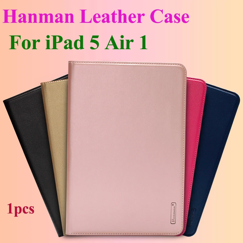 Кожаный чехол книжка Hanman для iPad 5 Air 1 деловой кожаный кошелек с отделением
