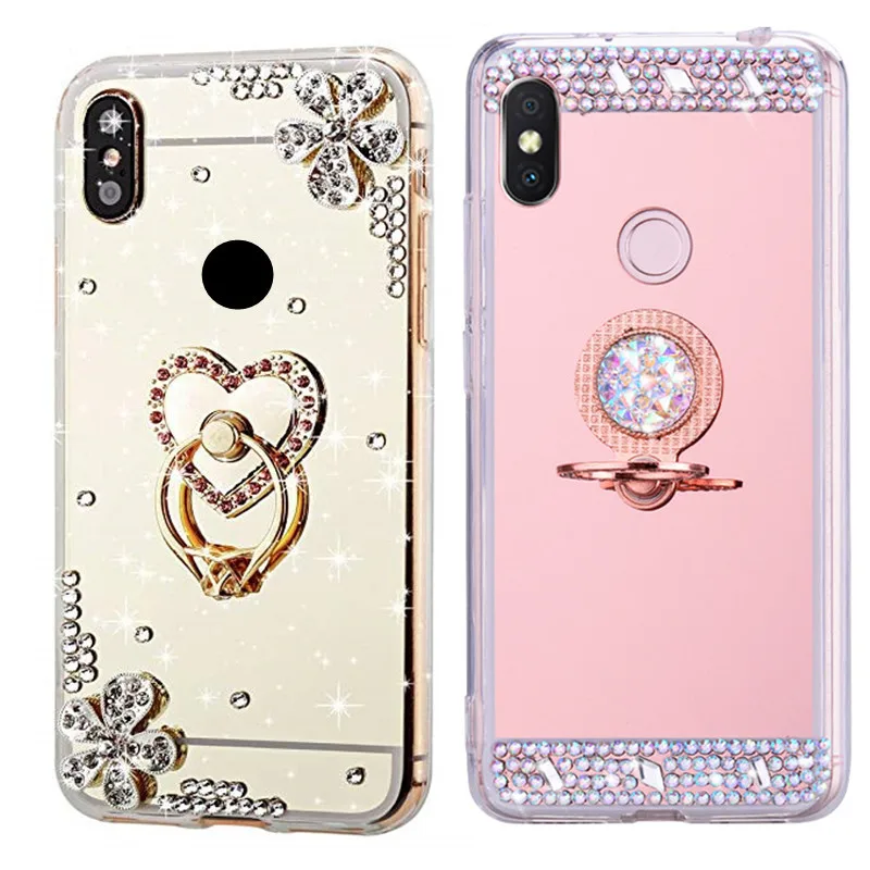 For Redmi 8 Note 7 5 6 pro 8T 5a 4x Mirror Love ring Case Phone cover Xiaomi Mi 9 A2 Lite Max 2 + 6a 8a | Мобильные телефоны и