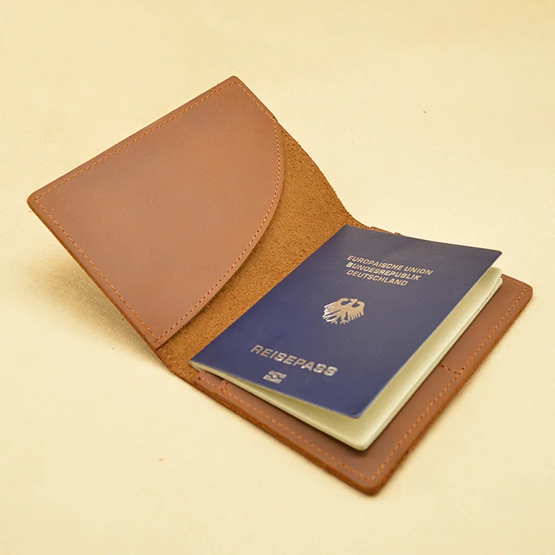 

Crazy Horse Genuine Leather Cover on the Passport Russia Business Travel Cover Passport