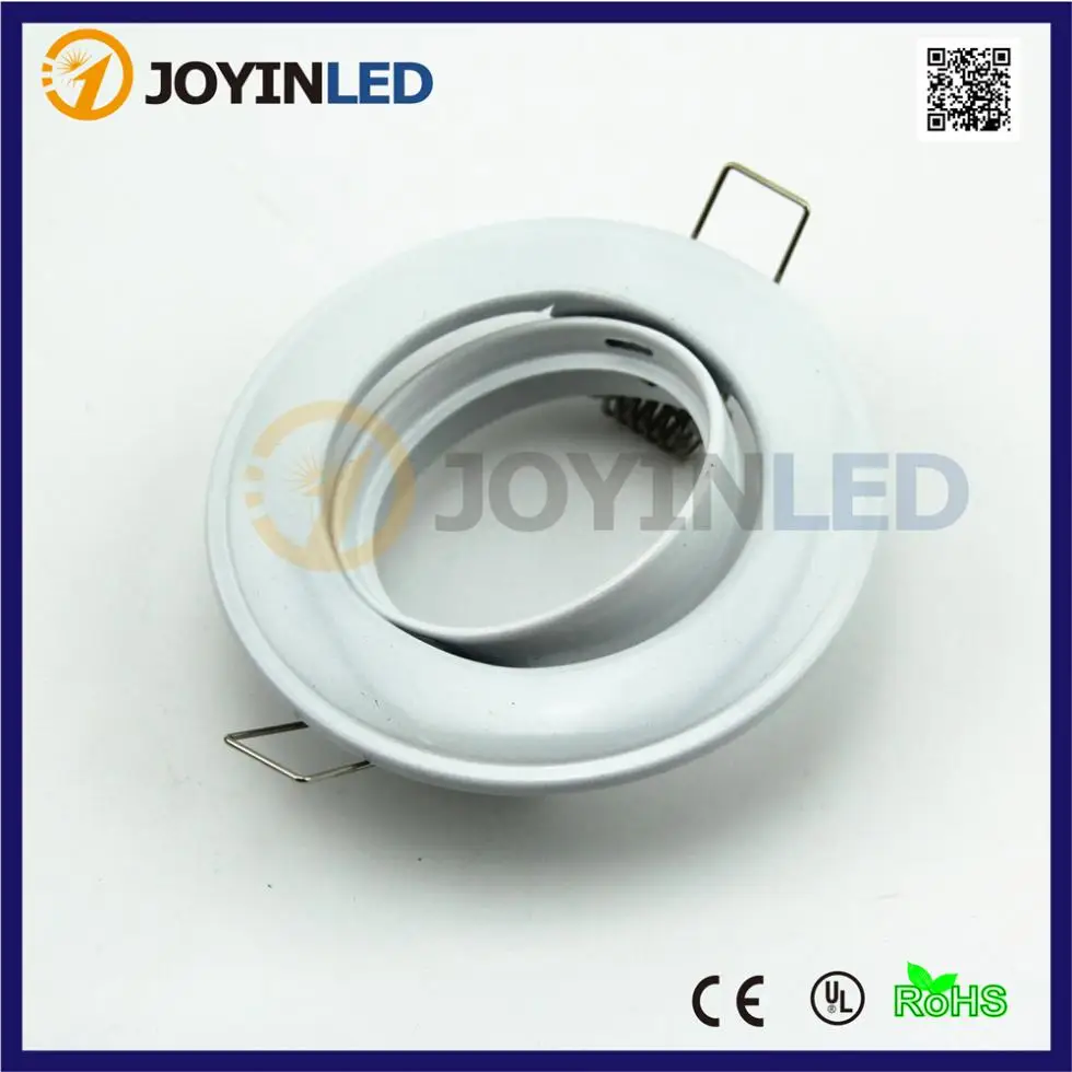 10 шт. белая круглая точечная Светодиодная лампа рамка GU10 приспособление с 4 Вт 12 в