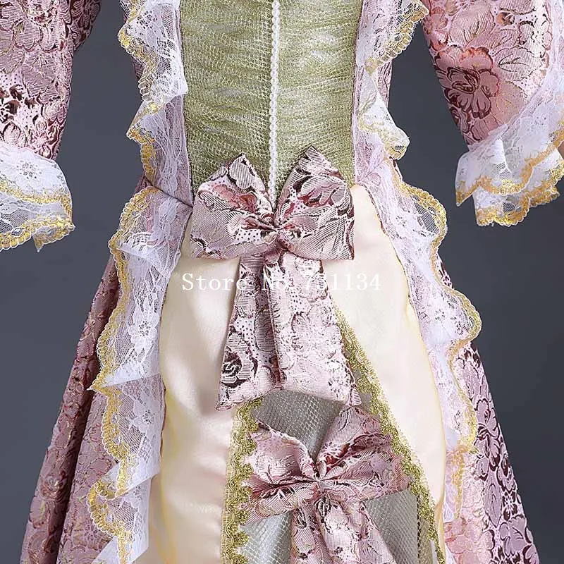 2019 уникальные розово красные цветочные кружевные Детские платья эпохи