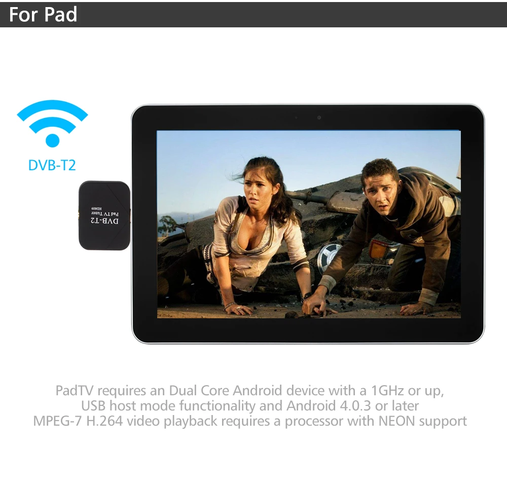 HD цифровой DVB-T2 ТВ приемник Micro USB для клавиатра android-телефона Наклейте D ТВ-цифра